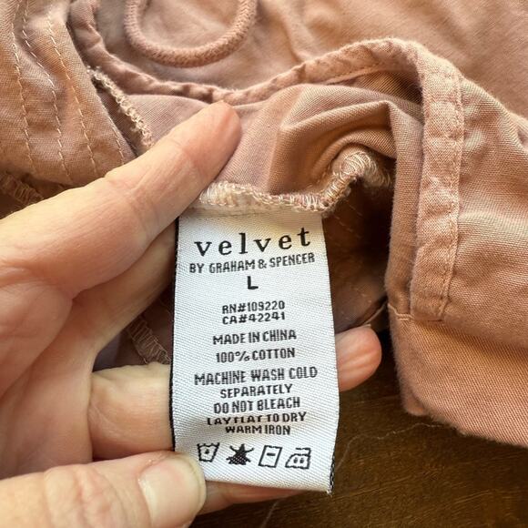 Lily Aldridge for Velvet Women's L Boho Pink Utility Lightweight Cotton Jacket - Picture 6 of 8